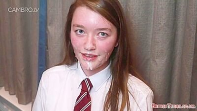 Awesome Redhead Teen 18+ Get Anal Sex And Got A Facial